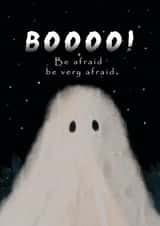 Boo! Be afraid, be very afraid - a spooky card for halloween created by Six bunny ears