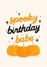 Spooky Birthday Babe - Halloween & Autumn Birthday created by BW Illustrations