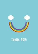 RAINBOW SMILE HAPPY THANK YOU CARD created by Sean Cullen
