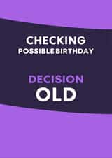 Funny VAR Birthday Card for Football Fan - VAR Decision Old created by SurelyThatsACard