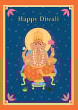 Beautiful Diwali Card Of Lord Ganesh For Family & Friends - Ganesh Diwali Card created by Kamiya Chirodian