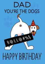 Fun and cheeky dog card to let your dad know he's the top dog on his Birthday created by HoldTheGate Designs
