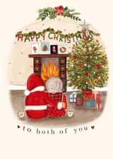 A cute Christmas for a special couple created by Love Lucy Illustration