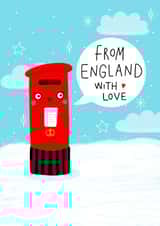 Christmas Delivery Postbox - England - Across the Miles - From our Home to yours created by Ludicrous Prints