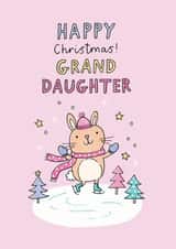 Cute Christmas card for your Granddaughter - Happy Christmas! Grand daughter created by Jenny Seddon