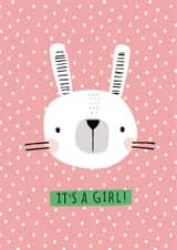 Cute Baby Girl bunny card created by Dawn Machell