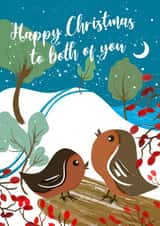 Cute Robins Christmas Wishes - To Both of you created by daminidesigns