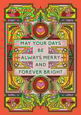 Merry and Bright 2022 - Christmas Card created by Rebecca Strickson Ltd