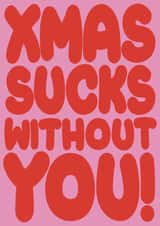 The perfect card to send to someone that can't be with you at Christmas. created by Amy Watkinson