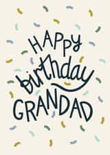 Happy Birthday Grandad - Stylish and Modern Confetti Card for Grandpa created by Christine Cuddihy Illustration