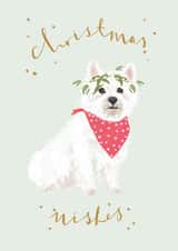 Cute Westie Christmas Card For West Highland Terrier Dog Owners created by Honey & Velvet Studio