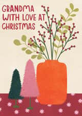 'Grandma with love at Christmas' Christmas card created by Raspberry Blossom