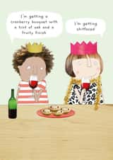 Wine Tasting Christmas card created by Rosie Made A Thing