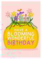 Floral Birthday Card For Friends, Mums, Sisters Or Any Blooming Wonderful Lady created by Amy Writes