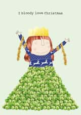 Bloody Love Christmas card created by Rosie Made A Thing