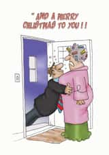 A funny card for the Christmas period spreading joy & happiness created by David Stringer ( STRINGS )
