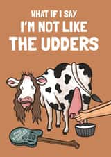 Funny Moo Fighters Card for Rock Music Lovers created by Tishy Tashy