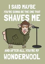 Funny Birthday Card - Wonderwool - Oasis created by Tishy Tashy