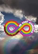 Congratulations on your Diagnosis - Rainbow Infinity Card created by Fran Hennessy, Shimmy Shimmy Yay!