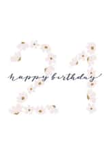 Floral 21st birthday card created by LjsDesignsCompany