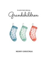 A cute Christmas card for more than one grandchild from their grandparents created by SophDc