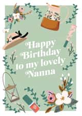 Classic Birthday Card - For Nanna - Flowers created by Blush & Blossom 