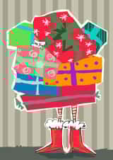 Pile of Christmas gifts for you created by Higgledy Ink Illustration