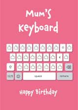Funny mum mother mom birthday thumbs up keyboard ok text messages cheeky created by Daisy Jo Design