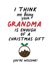 Christmas Card from Grandma to let your grandchild know how lucky they are created by IWLT