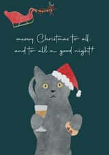 Cute Christmas Cat card - kitten caught red handed created by Number 27 Design