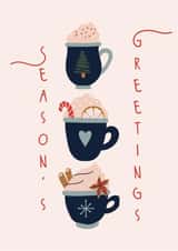 Season's Greetings Coffee Cup Card created by Izzi Paints