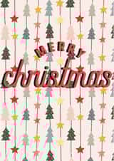 Merry Christmas tree background card created by Izzi Paints