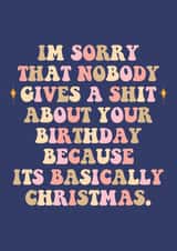 Funny birthday card for the December baby in your life! created by Stephenie Emily