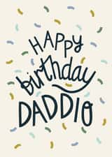 Happy Birthday Daddio - Stylish and Modern Confetti Card for Dad created by Christine Cuddihy Illustration