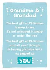 Cure Christmas card for Grandma and Grandad from the kids or baby created by Percy & Pearl