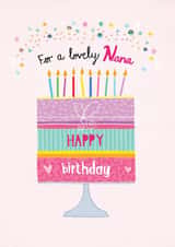 Illustrated Birthday cake card for Nana created by Pencilface