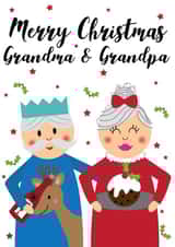 A cute Christmas card for your Grandma and Grandpa. created by Memelou