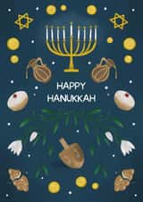 Wish a happy Hanukkah to friends, family or loved ones. created by Art by Reebee