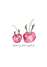 Cherry Christmas - Funny Christmas card with cherry pun created by Hollie Edeson