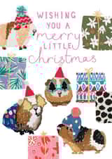 Cute guinea pig christmas card for friend created by Stop the Clock Design