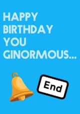 Happy Birthday You Bell End, Cheeky Birthday card, Birthday banter card created by MockingJayCards