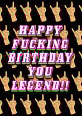 Happy F**king Birthday You legend Birthday Card, You Legend, You rock, Funny created by MockingJayCards