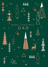 Cool geometric trees christmas card for Dad created by Hotchpotch 