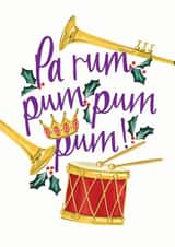 Traditional Christmas card created by Lucy Duckham Illustration