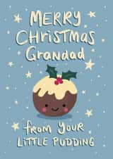 Cute Christmas Card for Grandad - from the grand kids - Little Pudding created by Tilly Bean Loves
