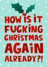 Funny Rude Christmas Disbelief Card created by Lucy Maggie Designs