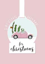 Cute Christmas Card - Car in Snow - Driving Home For Christmas created by girlinmind