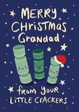Cute Christmas Card for Grandad - from the grand kids - Three Little Crackers created by Tilly Bean Loves