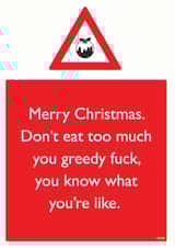 Rude Christmas Card - Greedy Fuck created by Brainbox Candy