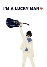 Richard Ashcroft of The Verve Love Card I'm A Lucky Man Valentines Days created by PrintByRob